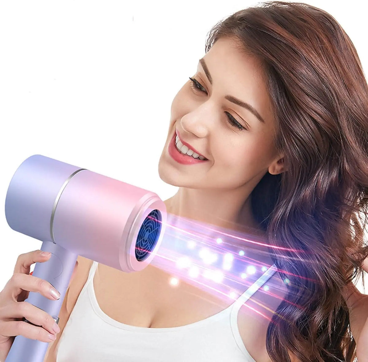 Sèche-Cheveux Ionique Haute Puissance avec Diffuseur – Léger & Pliable